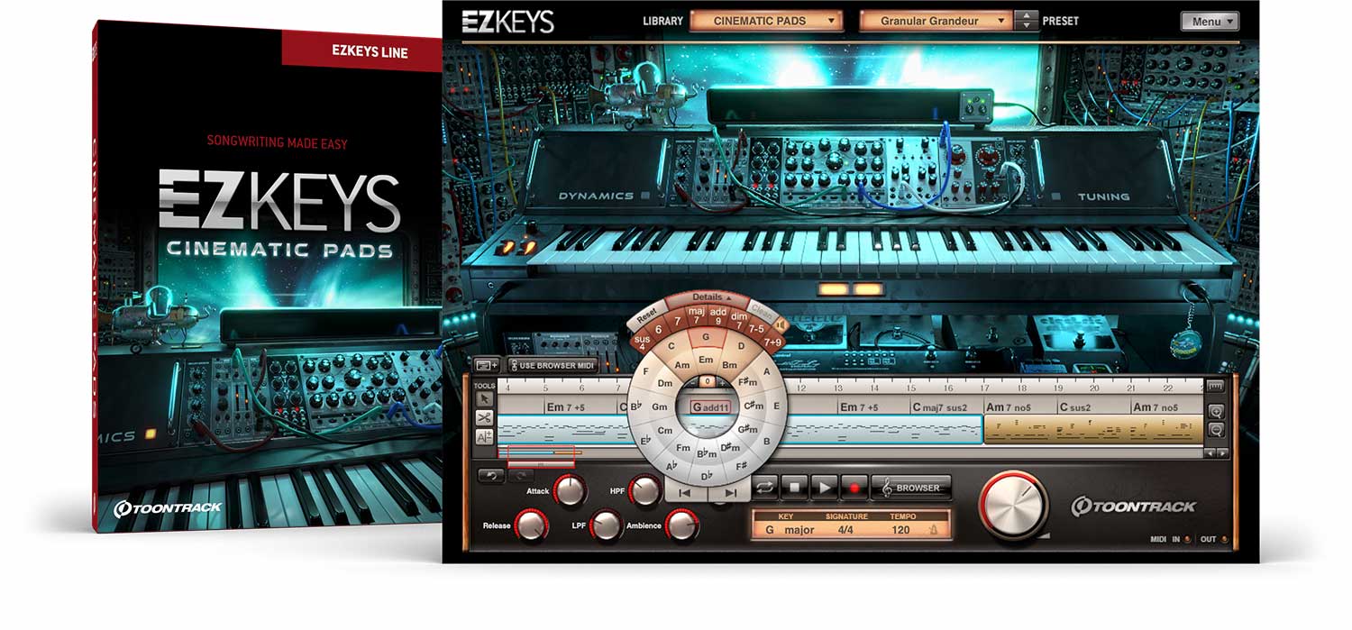 Toontrack EZkeys  EKX -  Cinematic Pads